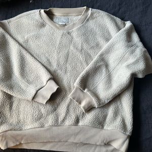 Everlane Renew Teddy Crew, size large.